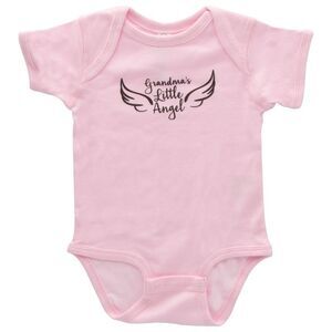 Grandma's Little Angel 100% Cotton Baby Pink Bodysuit, 9-12M